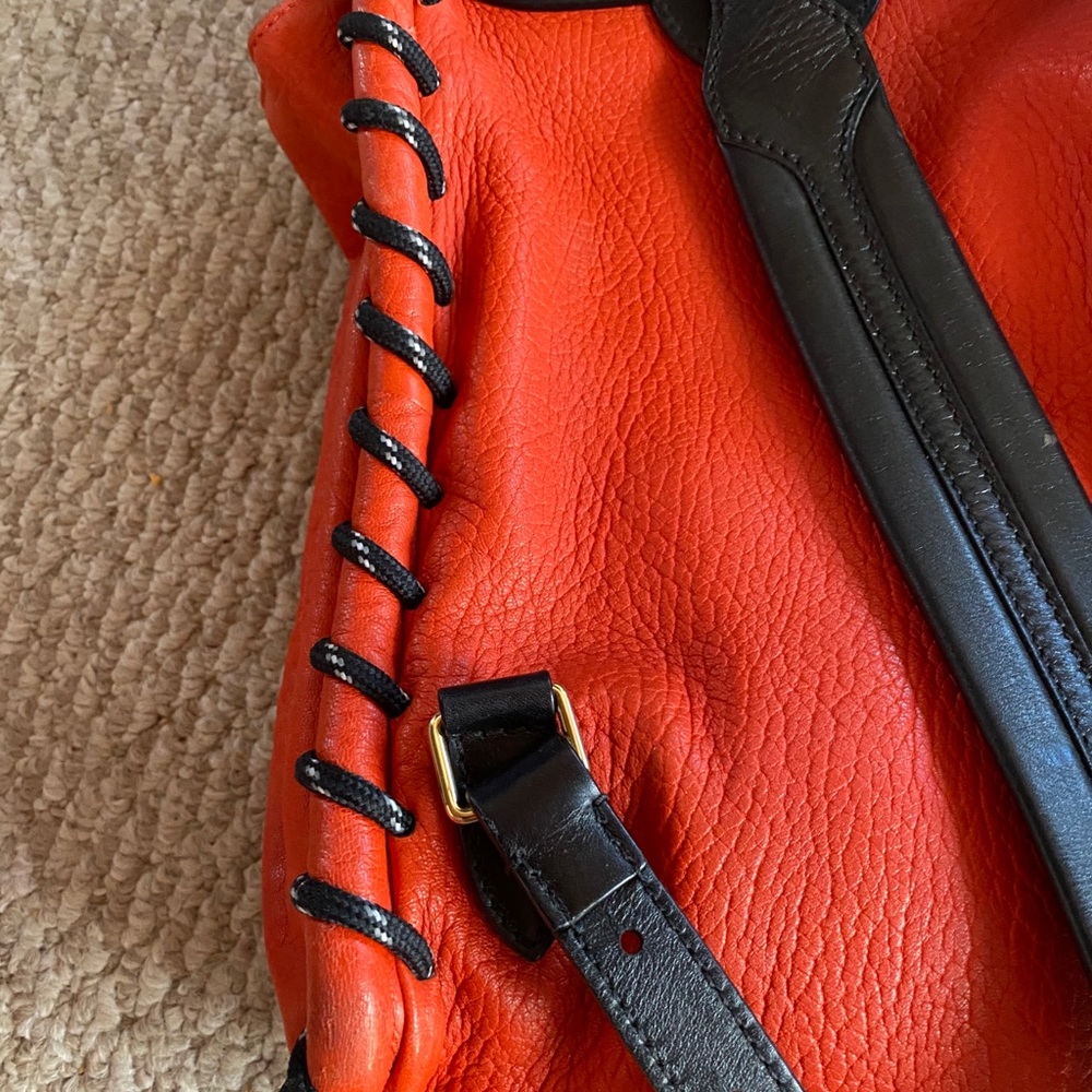 Acne Rope Backpack red leather - Picture 6 of 12